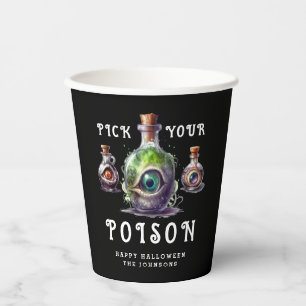 Halloween Cocktail Party Pick Your Poison Pappbecher