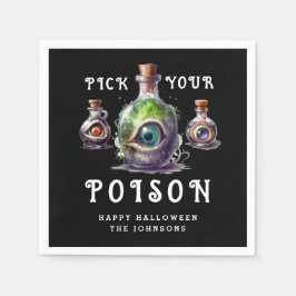 Halloween Cocktail Party Pick Your Poison Serviette