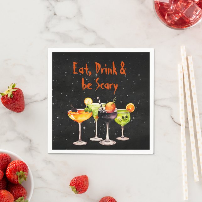 Halloween Cocktail Party Serviette (Beispiel)