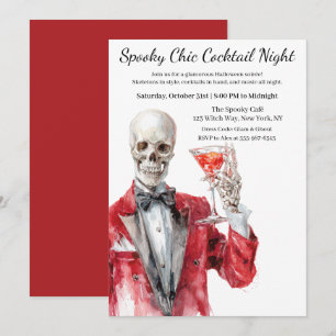 Halloween Cocktail Party   Spooky Chic Night Einladung