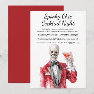 Halloween Cocktail Party   Spooky Chic Night Einladung