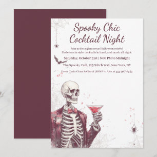 Halloween-Cocktailparty Spuk Chic Nacht Einladung