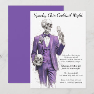 Halloween-Cocktailparty   Spuknacht im Chic-Stil Einladung