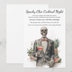 Halloween-Cocktailparty   Spuknacht im Chic-Stil Einladung