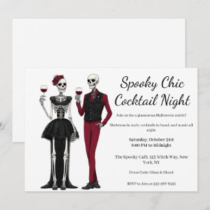Halloween-Cocktailparty   Spuknacht im Chic-Stil Einladung