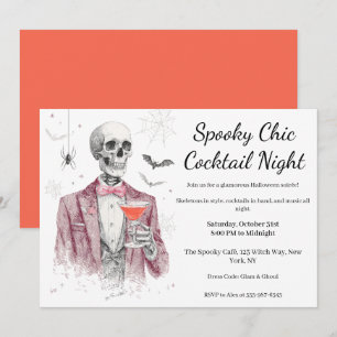 Halloween-Cocktailparty   Spuknacht im Chic-Stil Einladung
