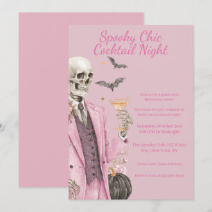 Halloween-Cocktailparty Spukschicke Nacht Einladung