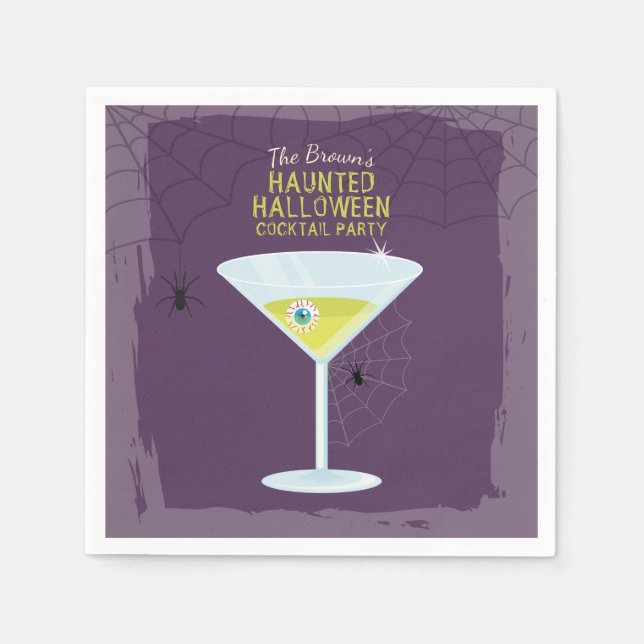 Halloween Cocktails Serviette (Vorderseite)