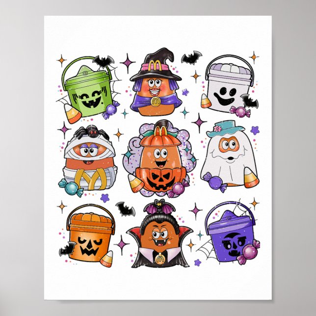 Halloween Coffee Funny Halloween Saison Spooky Poster (Vorne)