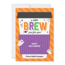 Halloween Coffee-Geschenkkarte des Herbsternikers