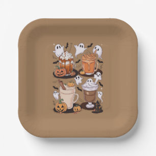 Halloween Coffee Niedlich Fall Ice Coffee Lover Ge Pappteller