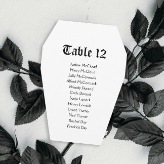 Halloween Coffin Wedding Chart DIY Card Einladung