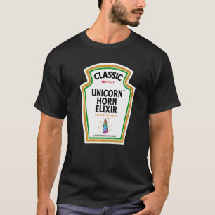 Halloween Condition Flasche Unicorn Horn Elixir Po T-Shirt