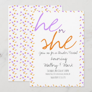 Halloween Confetti Genre Reveillez Invitation