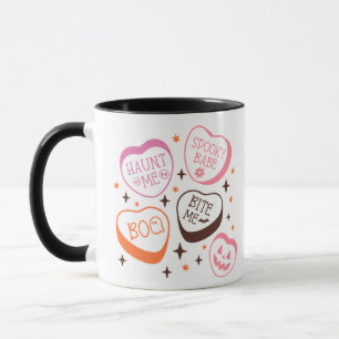Halloween Conversation Hearts Süße Weiße Halloween Tasse