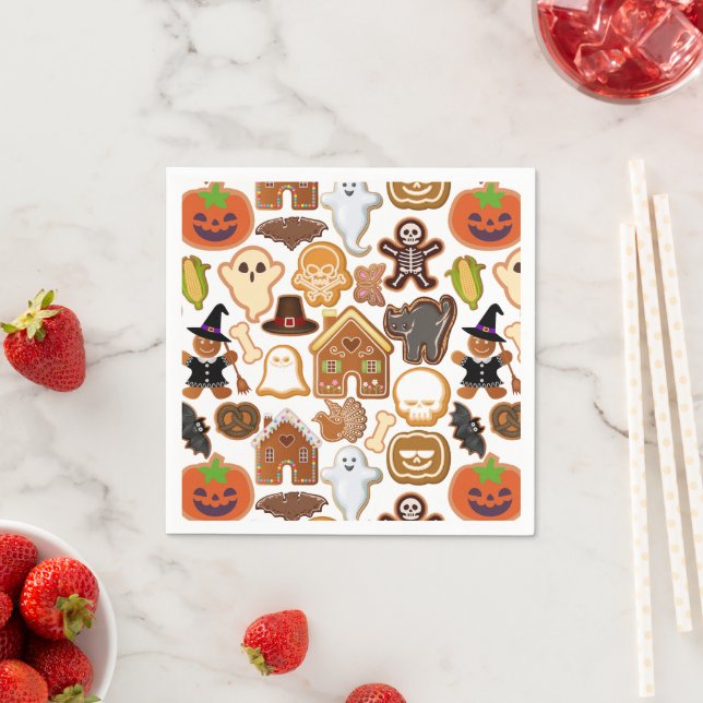 Halloween Cookies Pattern Collection Serviette (Beispiel)