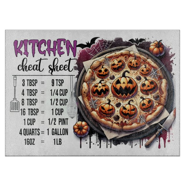 Halloween Cooking Conversions Schneidebrett (Vorderseite)