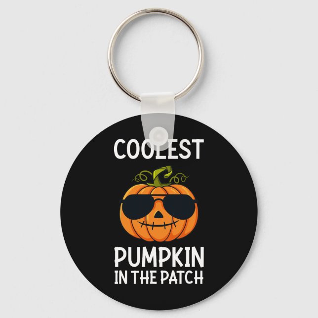 Halloween Cooler Kürbis in die Patchboys-Girls Schlüsselanhänger (Vorderseite)