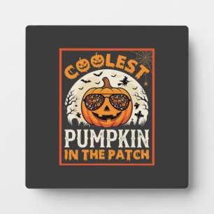 Halloween Coolste Sonnenbrille im Kürbisbeet Fotoplatte
