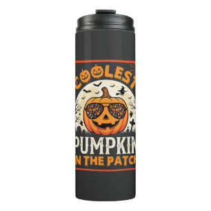 Halloween Coolste Sonnenbrille im Kürbisbeet  Thermosbecher