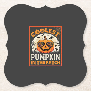 Halloween Coolste Sonnenbrille Kürbis im Patch Untersetzer