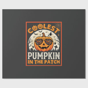 Halloween Coolste Sonnenbrille mit Kürbis im Patch Geschenkpapier