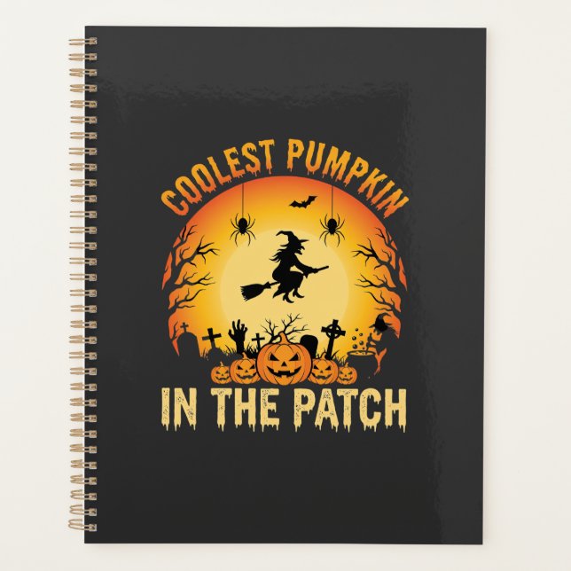 Halloween Coolster Kürbis im Patch Hexen Design Planer (Vorderseite)