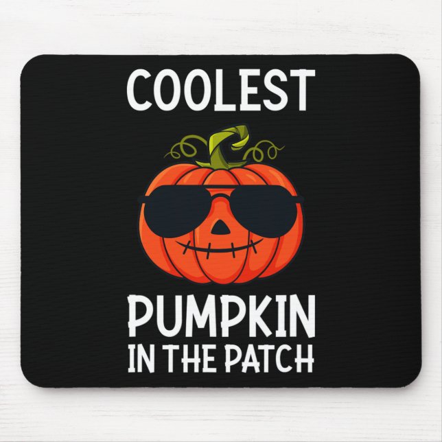 Halloween Coolster Kürbis in den Patch Fun Boys Gi Mousepad (Vorne)