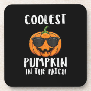 Halloween Coolster Kürbis-Patch-Kostüm Männer Jung Getränkeuntersetzer