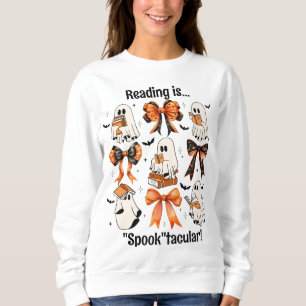 Halloween Coquette Bows und Reading Ghosts Sweatshirt