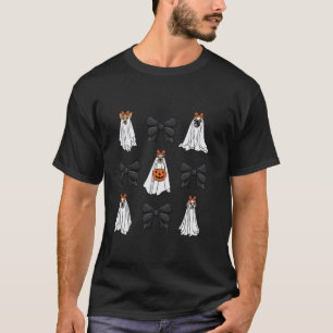 Halloween Coquette Dog Ghost Pumpkins und Black Bo T-Shirt