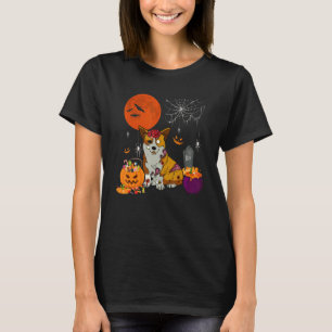 Halloween Corgi Dog Beängstigend Zombie Kostüm Can T-Shirt