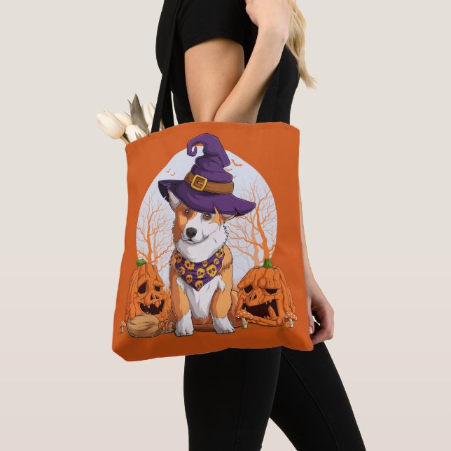 Halloween Corgi Tasche (Von Nahem)