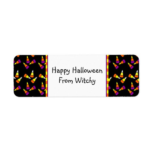 Halloween Corn Corn Personnalisé Étiquettes (Devant)
