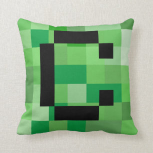 Halloween Cosplay Initial Letter C RPG Gamer Pixel Kissen
