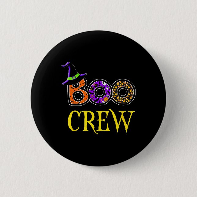 Halloween Costume Boo Crew Button (Vorderseite)