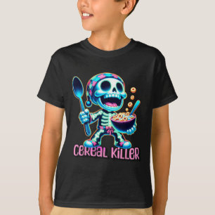 Halloween Costume Cereal Killer Funny Breakfast Ce T-Shirt