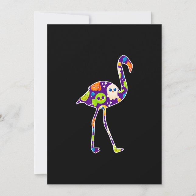Halloween Costume Flamingo Ghost Candy Geschenk Save The Date (Vorderseite)