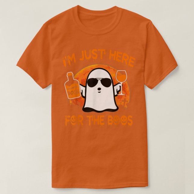 Halloween Costume Funny Ghost bin ich gerade hier  T-Shirt (Design vorne)