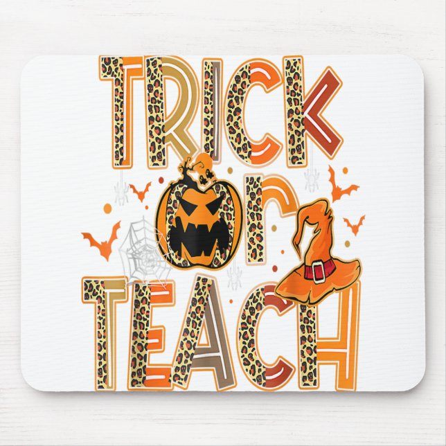Halloween Costume Geschenke Trick oder Teach Funny Mousepad (Vorne)