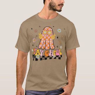 Halloween Costume Groovy Ghost Bleibe Ghoul Gefärb T-Shirt