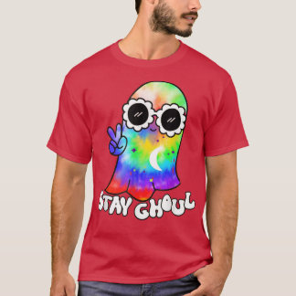 Halloween Costume Groovy Ghost Bleibe Ghoul Gefärb T-Shirt