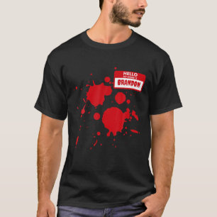 Halloween Costume Hallo Mein Name ist Brandon Funn T-Shirt