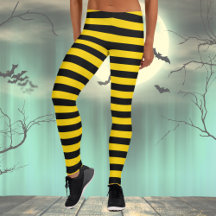 Halloween Costume noir et jaune Leggings