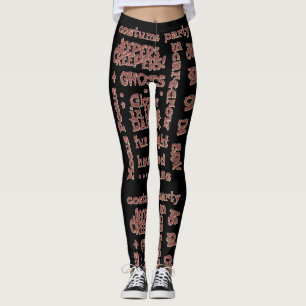 Halloween Costume noir orange Leggings