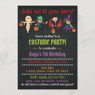 Halloween Costume Party Einladungen