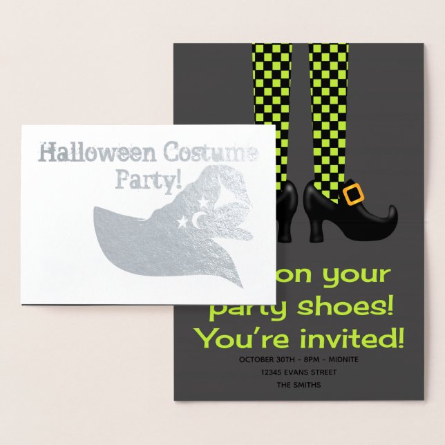 Halloween Costume Party | Hexenhut Folienkarte (Anzeige)