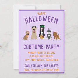 Halloween Costume Party Hunde Einladung