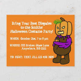 Halloween Costume Party Individuelle Einladung Postkarte