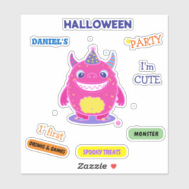 Halloween Costume Party Monsters lustiger Tanz Aufkleber